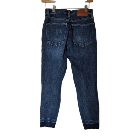 Lucky Brand Jeans Bridgette Skinny Raw Hem Ankle High Rise Dark Wash Denim Blue - Picture 7 of 11